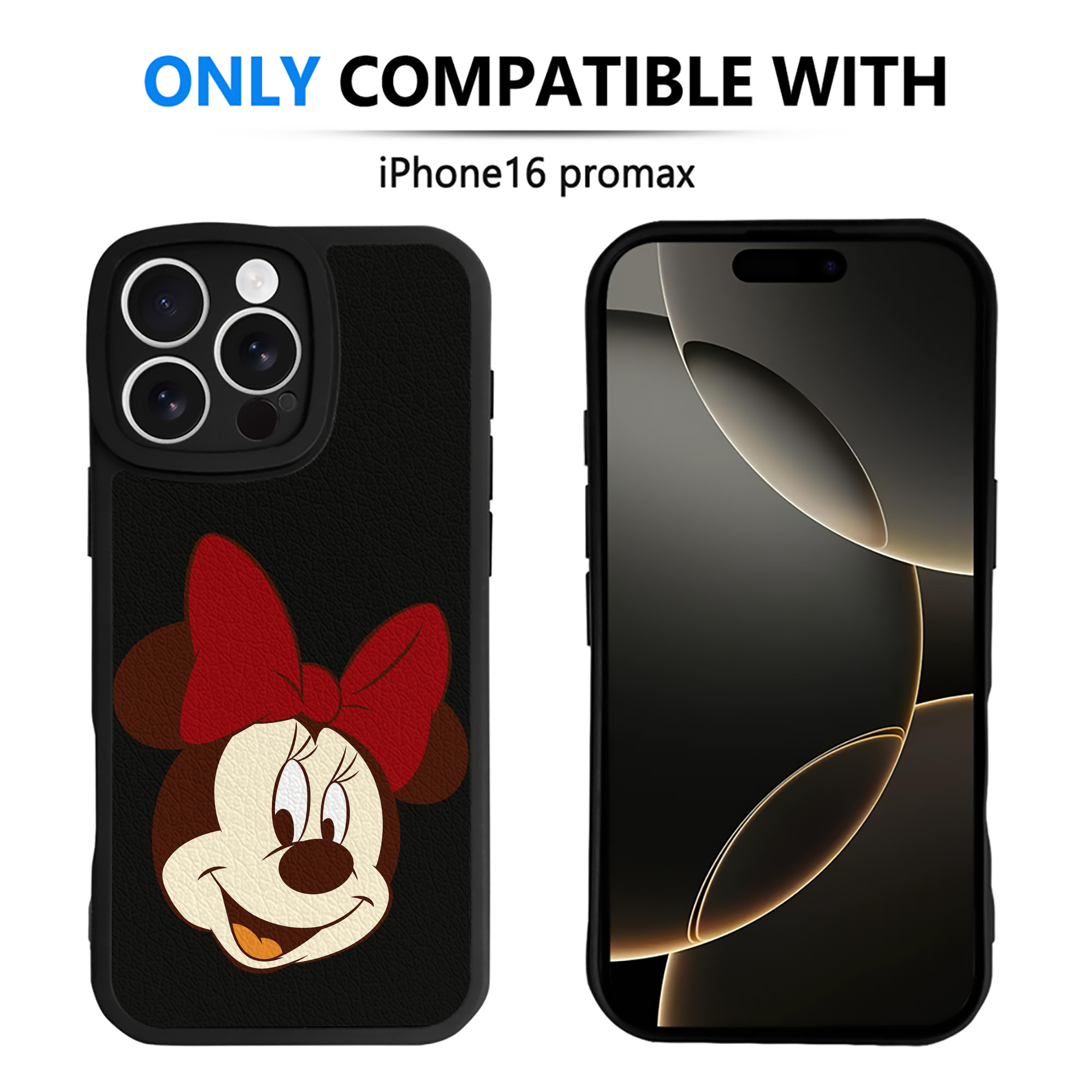 （画像用） ミッキーマウス Mickey Mouse 【iPhone 16シリーズ対応】シリコンスマホケース（レザー調） 材質：シリコン